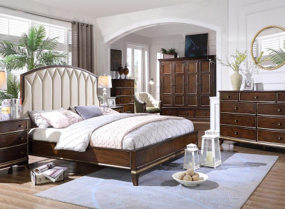 Bed 2x Bedside tables Chest of drawers Bedroom Set Design Luxury new 4-piece